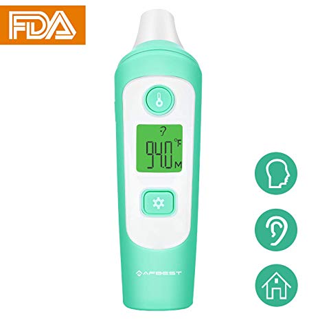 Baby Ear and Forehead Thermometer, AFBEST Thermometer for Fever Digital Medical Infrared Forehead and Ear Thermometer for Baby, Kids and Adults, FDA Approved