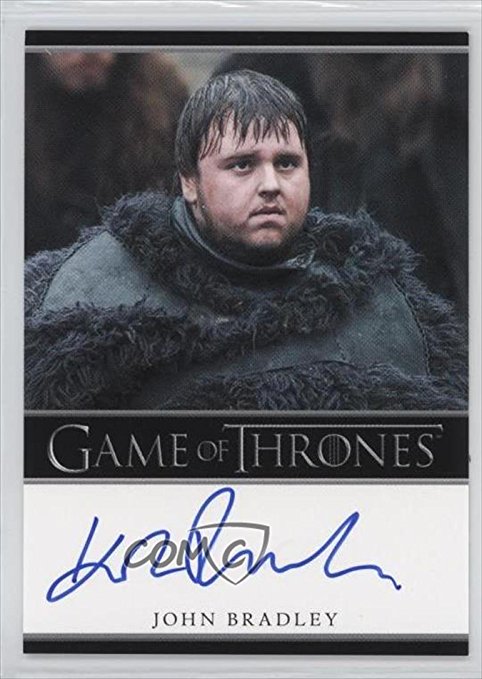 John Bradley; Samwell Tarly (Trading Card) 2012 Rittenhouse Game of Thrones Season 1 Bordered Autographs #JOBR