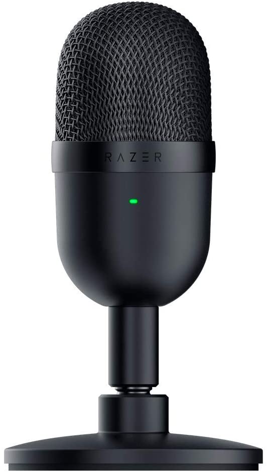 Razer Seiren Mini - USB Condenser Microphone for Streaming (Compact with Supercardioid Polar Pattern, Tiltable Stand, Integrated Shock Absorber) Black