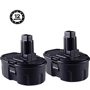 2 Pack 3.0Ah 18V Ni-MH Power Tool Replacement Battery for Dewalt 18 Volts DC9096 DC9098 DC9099 DW9095 DW9096 DW9098 DW9099 DE9039 DE9095 DE9096 DE9503 DE9098 DC9181