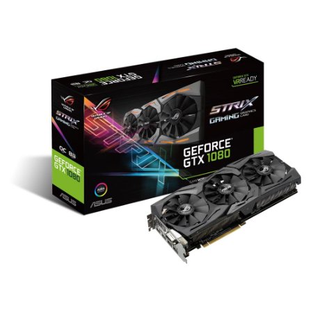 ASUS GeForce GTX 1080 8GB ROG STRIX OC Edition Graphic Card STRIX-GTX1080-O8G-GAMING