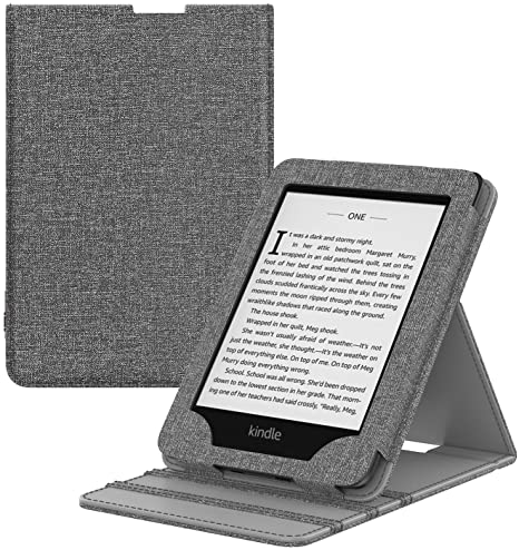 Dadanism Case Fits Kindle Paperwhite (10th Generation, 2018 Releases), Slim Lightweight Casing Protection Vertical Thin Shell Cover with Auto Wake/Sleep E-Reader Protector – Demin Gray