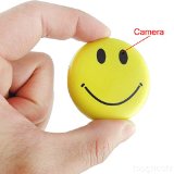 Toughsty8482 8GB Mini Hidden Camera Video Recorder Camcorder Security DVR Wearable Smiley Face Badge