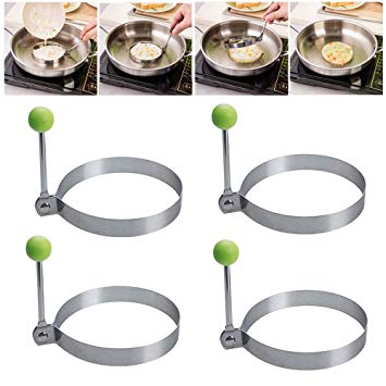 4 Pcs Fried Egg Mold for Cooking Non Stick Pancake Rings Metal Kitchen Cooking Tools