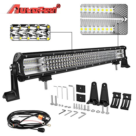 LED Light bar, AutoFeel 23" 540W 8D Quad Row Spot Flood Combo Beam Lightbar Off Road Auto Work LED Light Bar with Slide Mounting Brackets for Truck Jeep ATV UTV