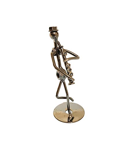 5" Metal Musician Player Collectible Figurine - Clarinet Player