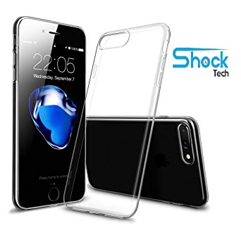 Shock Tech iPhone 7 Plus Slim Clear Case Flexible Hybrid Thin Gel Absorbing Transparent Silicone TPU Bumper Rubber Back Protective Cover
