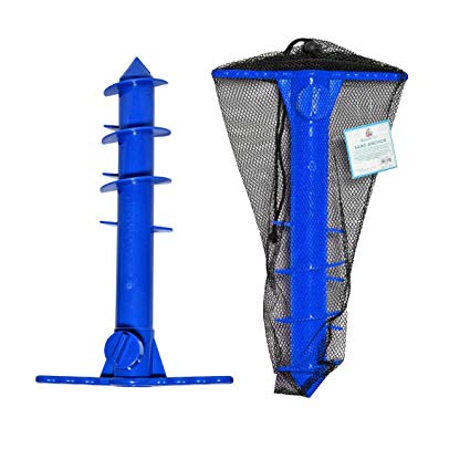 Beach Umbrella Sand Anchor | Sand Auger | Beach Umbrella Holder for All Umbrellas with Mesh Carry Bag