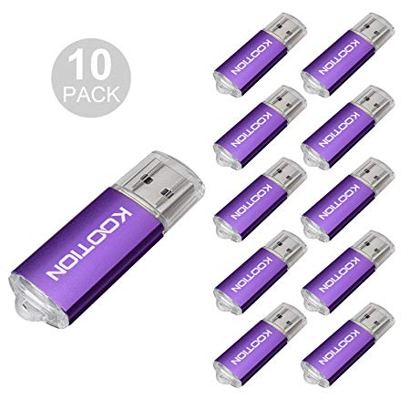 KOOTION 10PCS 16GB USB 2.0 Flash Drive Memory Stick Thumb Drive USB Drive, Purple