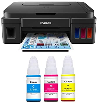 Canon G3000 All-in-One Ink Tank Colour Printer with Color Ink Bottles-Cyan Magenta, Yellow