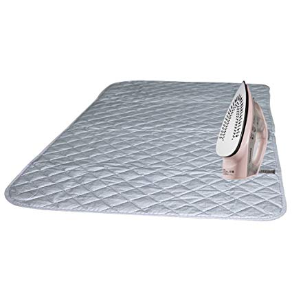 Ironing Blanket,Boxwinds Magnetic Mat Laundry Pad, Quilted Washer Dryer Heat Resistant Pad, Ironing Board Covers (33 1/2 x 19 inch,Grey) (Grey)
