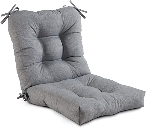 Greendale Home Fashions AZ5815-HEATHER Cement 42'' x 21'' Outdoor Seat/Back Chair Cushion