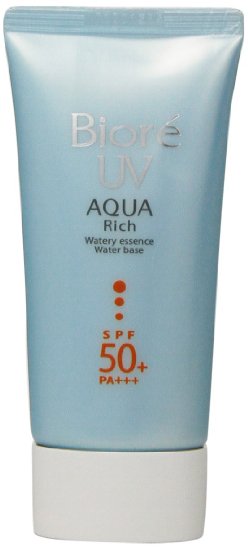 Biore Sarasara Uv Aqua Rich Waterly Essence Sunscreen 50g Spf50 Pa for Face and Body By Bior
