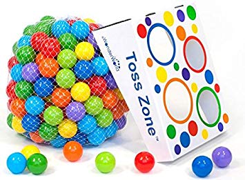 Wonder Playball 200 Wonder Non-Toxic Crush-Proof Phthalate Play Ball Set with Toss Zone Game, Multi