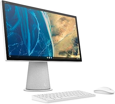 HP Chromebase 21.5" All-in-One Desktop, Intel Core i3-10110U Processor, 4 GB RAM, 128 GB SSD, Rotating Full HD IPS Touchscreen, Chrome OS, Bluetooth Keyboard and Mouse Combo (Renewed)