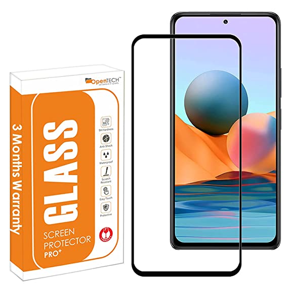 OpenTech® Tempered Glass Screen Protector for Redmi Note 9 Pro/Note 9 Pro Max/Note 10 Pro/Note 10 Pro Max / K40 / K40 Pro / K40 Pro Plus with Edge to Edge Coverage and Easy Installation kit