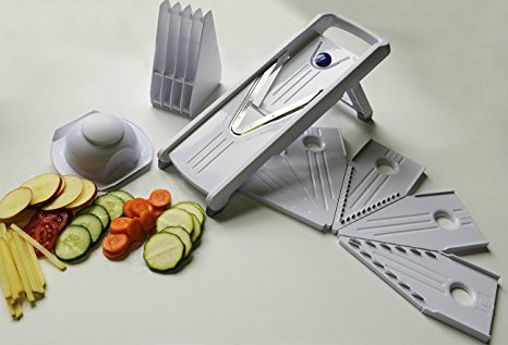 Chef Goss Mandoline & V-Slicer - Best for making Healthy Salads and Coleslaws - Recommended for Chefs and Cooks - Easy and Fun to use - 90 Day "Peace of Mind" Guarantee - Perfect Gift