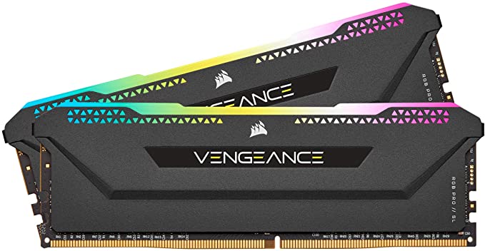 Corsair Vengeance RGB Pro SL 32GB (2x16GB) DDR4 3600 (PC4-28800) C18 1.35V Optimized for AMD Ryzen - Black (CMH32GX4M2Z3600C18)