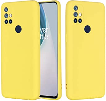 DAMONDY Case for Oneplus Nord N10,Oneplus Nord N10 5G Case, Soft Silicone Gel Rubber Slim Soft Full Body Protection Bumper Cases Case for Oneplus Nord N10 5G -Yellow