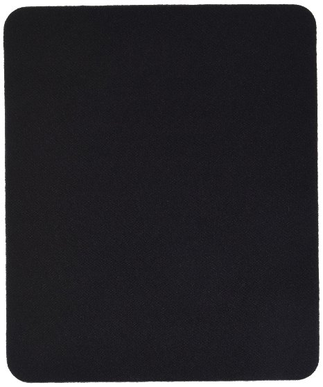 10 Pack Black Mouse Pad Fabric W/ Rubber Backing 8x9x25in
