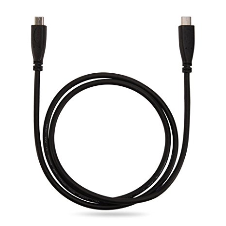 USB Type C Cable, GMYLE® 3.3ft(100CM) USB3.1 Type-C 10Gbps Data Sync and Charging Cable New MacBook 12, Nexus 6P/5X, ChromeBook Pixel, Nokia N1 Tablet, LG G5, and other Type-C devices (Black)