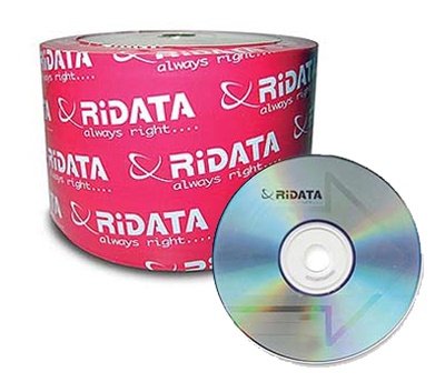 Ridata 600 Ritek 52X CD-R 80min 700MB (Logo Top