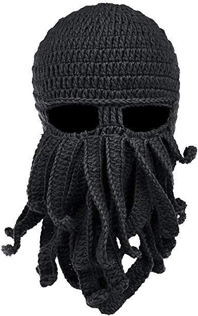 VBIGER Beard Hat Beanie Hat Knit Hat Winter Warm Octopus Hat Windproof Funny for Men & Women