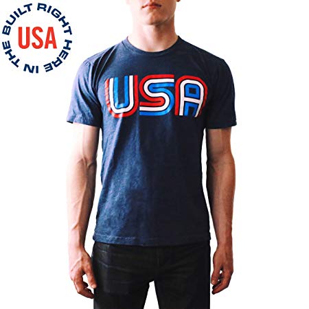 Epivive Made in The USA | Patriotic Retro Men & Women Athletic T Shirt