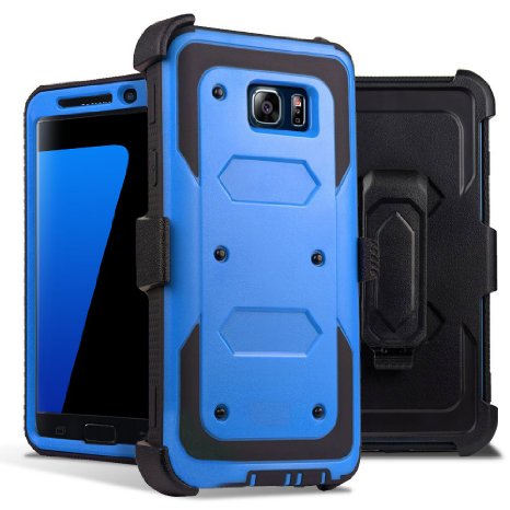 S7 Case Samsung S7 Case BENTOBEN S7 Case Heavy Duty Belt Clip Holster Case for Galaxy S7  Rugged Dual Layyer Hybrid Protective Cover Case For Samsung Galaxy S7 Blue