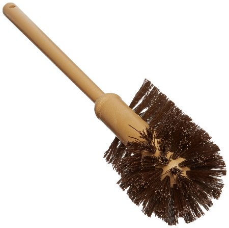 Rubbermaid Commercial FG632000BRN Toilet Bowl Brush with Plastic Handle Brown