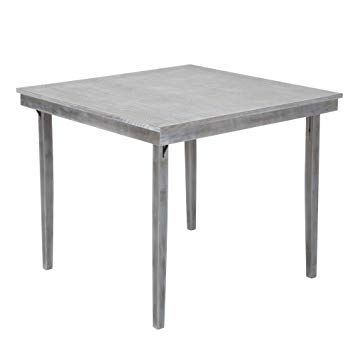 COSCO 36" Wood Folding Table, Gray Wash, 1 pack