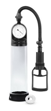 Eden Male Penis Pump Strong Suction Vacuum Chamber Enhancement with Precision Gauge (Clear)