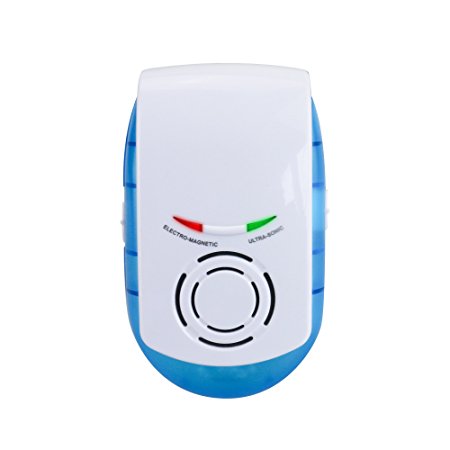 Ultrasonic Electromagnetic Pest Repeller - Plug In Sonic Mouse Repellent w/ Nightlight For Indoor Use - Works on Mice, Rats, Rodents & Insects - 1 Pack