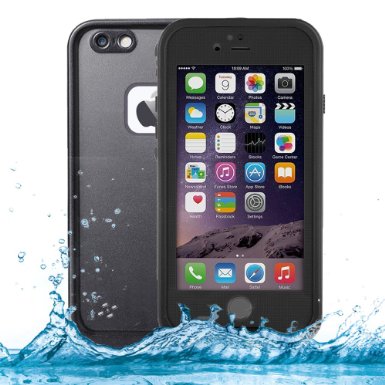 iPhone 6/6S Plus Waterproof Case,Goton [Newest Version] IP68 Certified Full-Body Waterproof Case Underwater Shockproof Waterproof Case for iPhone 6/6S Plus 5.5 Inch - (Black)