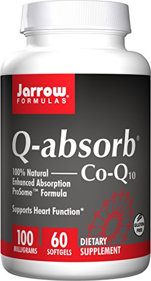 Jarrow Formulas Q-Absorb Co-Q10, Supports Heart Function, 100 mg, 60 Softgels