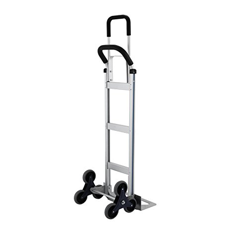 VEVOR Stair Climber Cart 550LBS Stair Climbing Hand Truck 60 Inch Aluminum Hand Cart Dolly Heavy Duty 6 Wheel Sack Truck (550LBS)