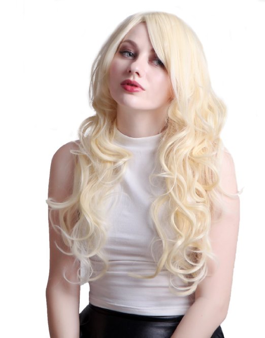 HDE (TM) Long Wavy Blonde Hairstyle Wig