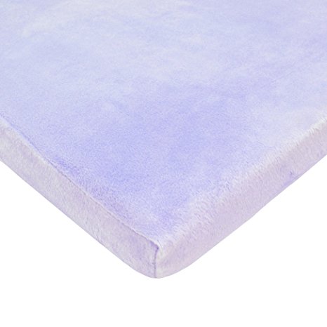 TL Care Heavenly Soft Chenille Fitted Cradle Sheet, Lavender