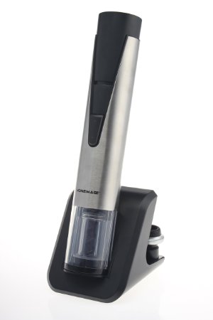 HOMEIMAGE 2-EN-1 Stainless Steel Rechargeable Wine Bottle Opener with Vacuum Sealer and Foiler Cutter - HI-KP481 ~ New 2015 Model