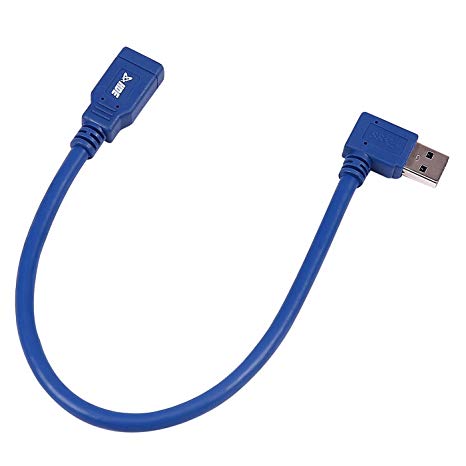 HDE USB 3.0 Right Angle Male to Female Extension Cable