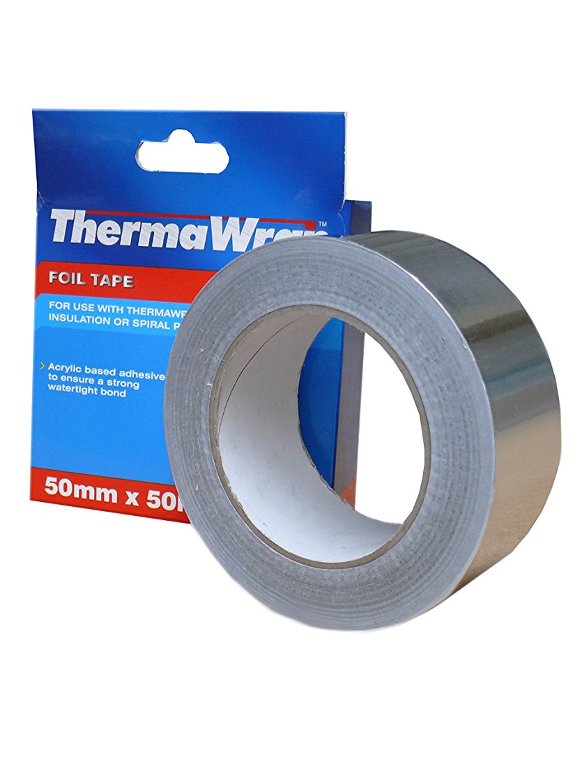 Thermawrap 50m x 50mm x 50 x 30m Foil Tape Acrylic Based Adhesive to Ensure Strong Watertight Bond