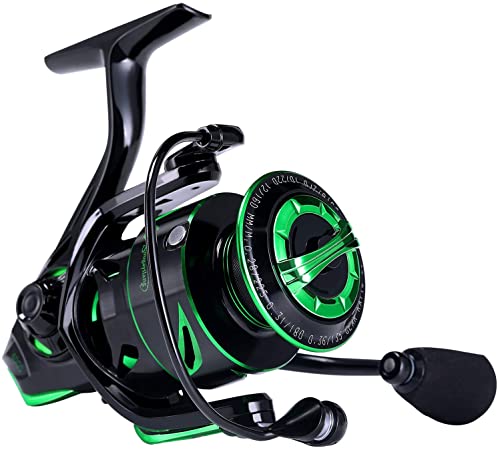 Sougayilang Spinning Fishing Reel Light Weight 6.2:1 High-Speed Gear Ratio with 12 1 Stainless BB and CNC Aluminum Spool for Freshwater and Saltwater Fishing