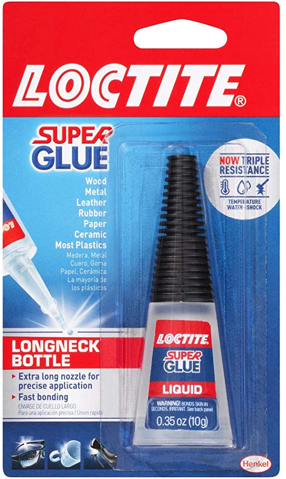 Loctite 234796 Super Glue All Purpose Adhesive, 10 G Longneck Bottle, Transparent Colorless To Straw, 0.457 CDM, Clear