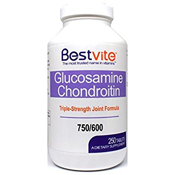 Glucosamine & Chondroitin Sulfate 750/600 Triple Strength (250 Tablets)