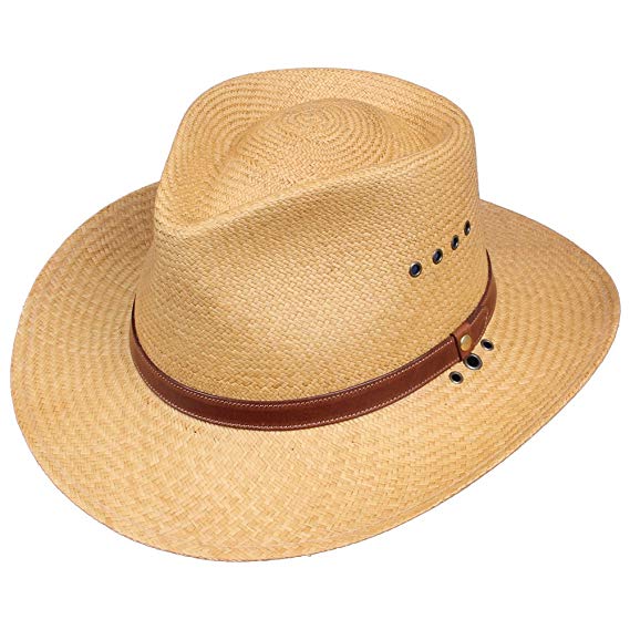Genuine Panama Hat Khaki Color 3 inch Brim USA Made No. 2