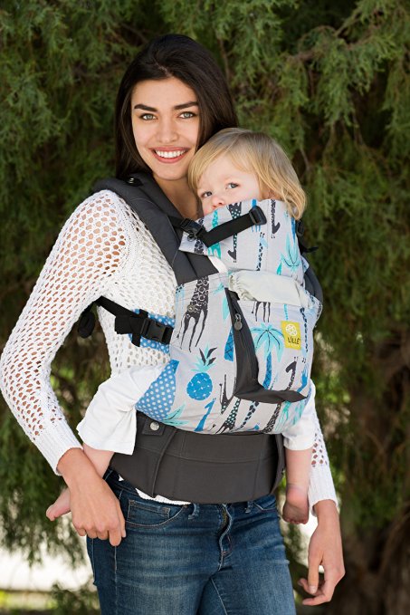 SIX-Position, 360° Ergonomic Baby & Child Carrier by LILLEbaby - The COMPLETE Original (Charcoal w/Blue Giraffe)