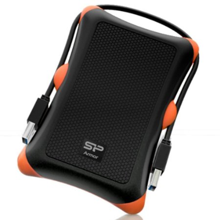 Silicon Power 2.5 inch 1TB USB 3.0 SP Rugged Armor A30 Shockproof External Portable Hard Drive - Black
