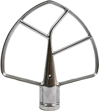 Replacement 6 Quart Stand Mixer Flat Crome Plated Beater designed for KitchenAid. Will Not Fit All Models