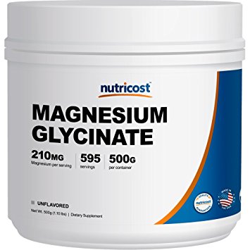 Nutricost Magnesium Glycinate Powder (500 Grams) (Unflavored)