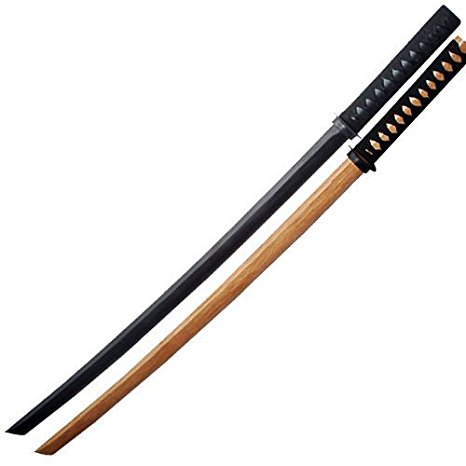 1 Black Bokken & 1 Natural Bokken Practice Sword Set 1802 Bn